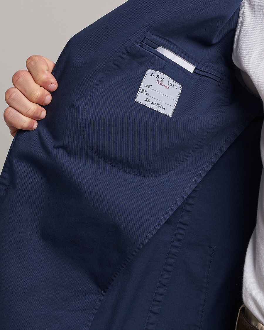 Homme | Blazers | L.B.M. 1911 | Jack Regular Fit Cotton Stretch Blazer Navy