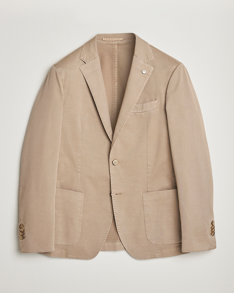 Homme | Blazers | L.B.M. 1911 | Jack Regular Fit Cotton Stretch Blazer Taupe
