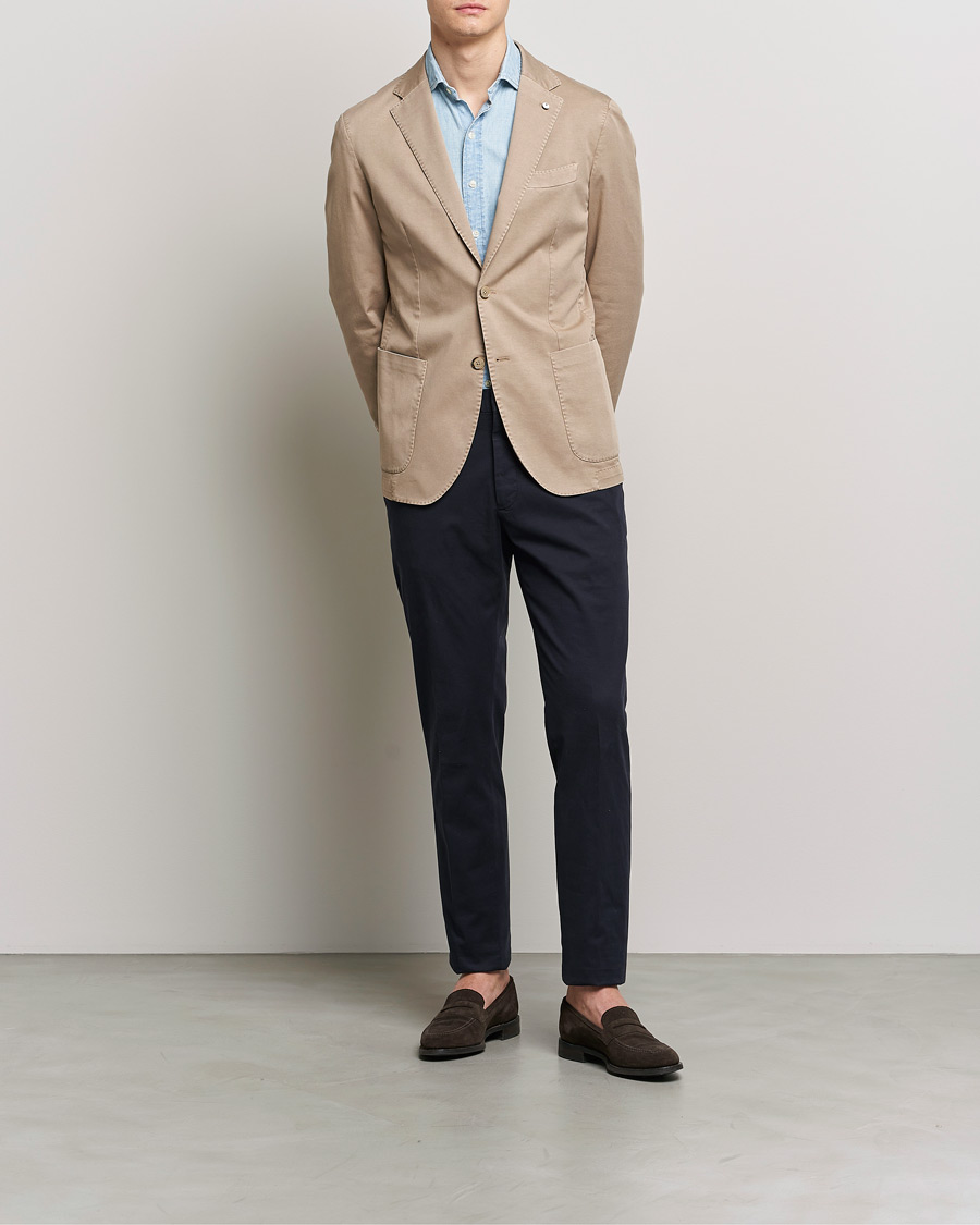 Homme | Blazers | L.B.M. 1911 | Jack Regular Fit Cotton Stretch Blazer Taupe