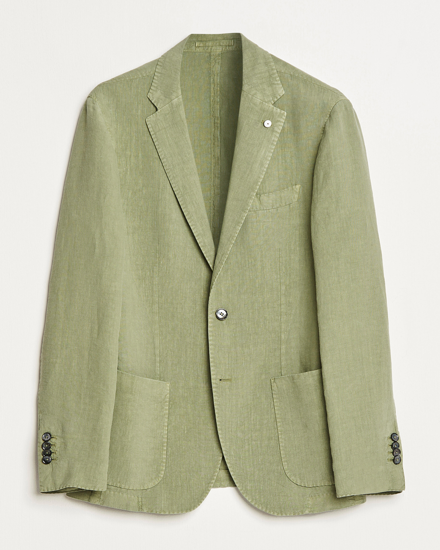 Homme | Blazers | L.B.M. 1911 | Jack Regular Fit Linen Blazer Light Green
