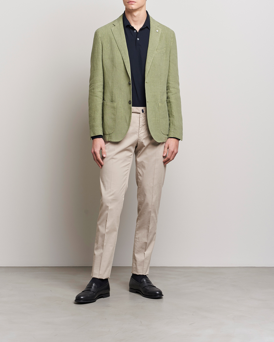 Homme | Blazers | L.B.M. 1911 | Jack Regular Fit Linen Blazer Light Green