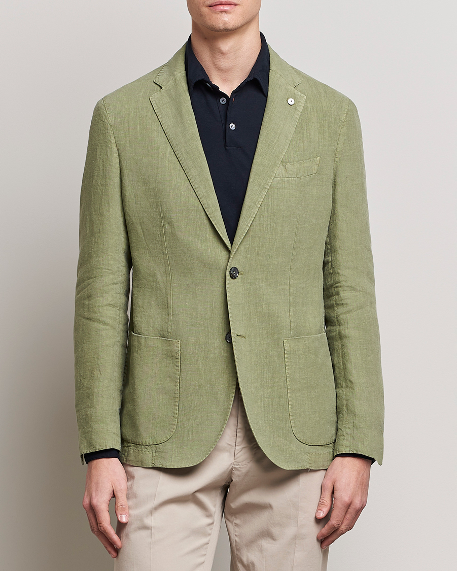 Homme | Blazers | L.B.M. 1911 | Jack Regular Fit Linen Blazer Light Green