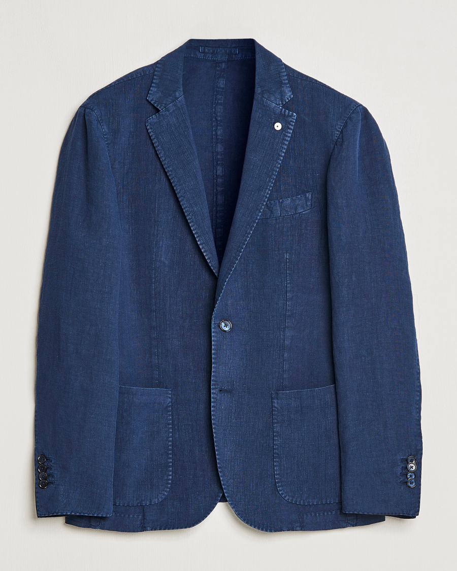 Homme | Blazers | L.B.M. 1911 | Jack Regular Fit Linen Blazer Navy
