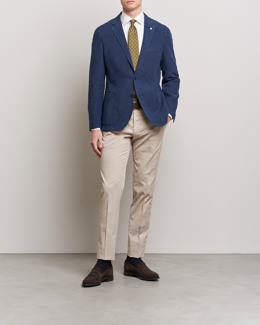 Homme | Blazers | L.B.M. 1911 | Jack Regular Fit Linen Blazer Navy