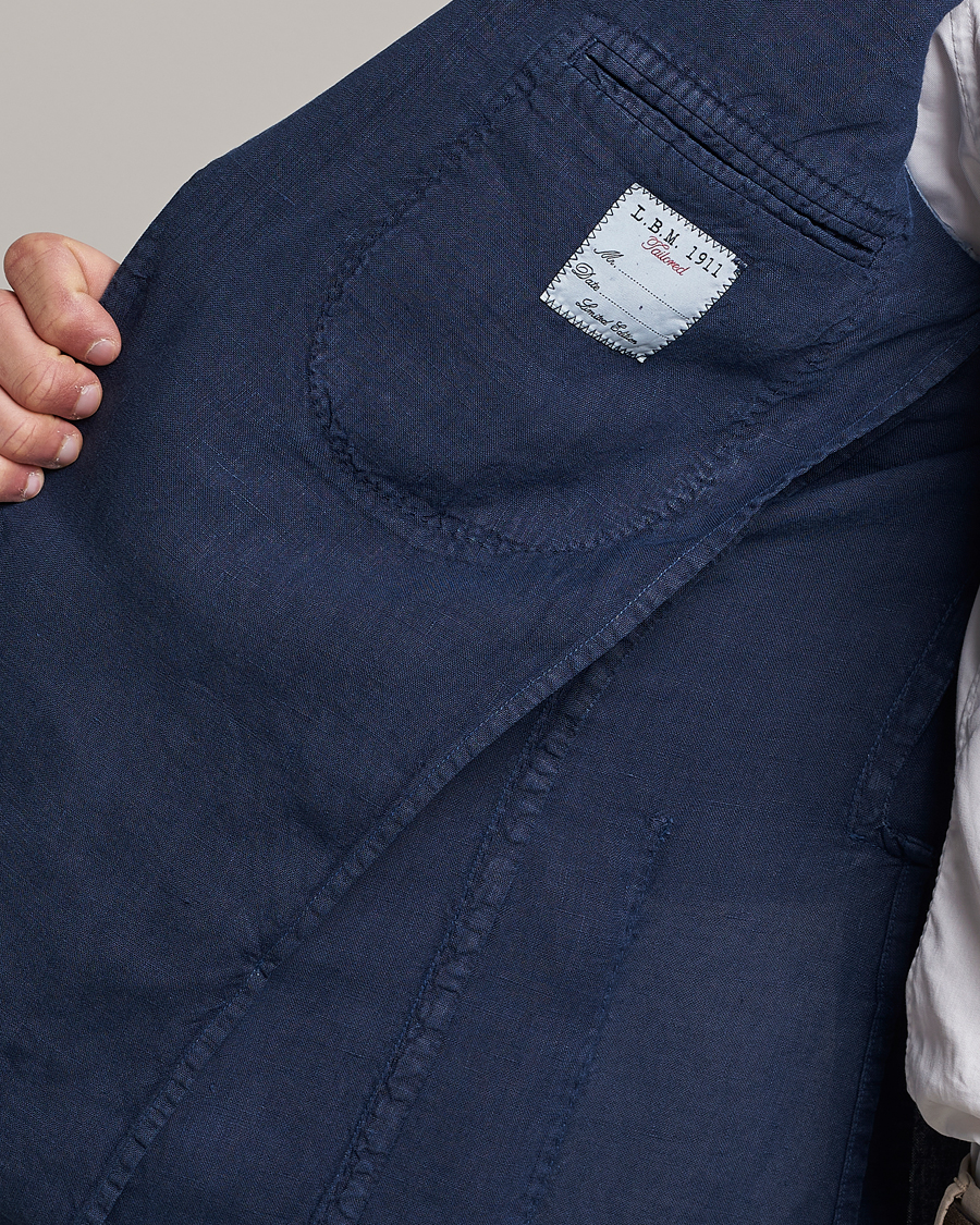 Homme | Blazers | L.B.M. 1911 | Jack Regular Fit Linen Blazer Navy