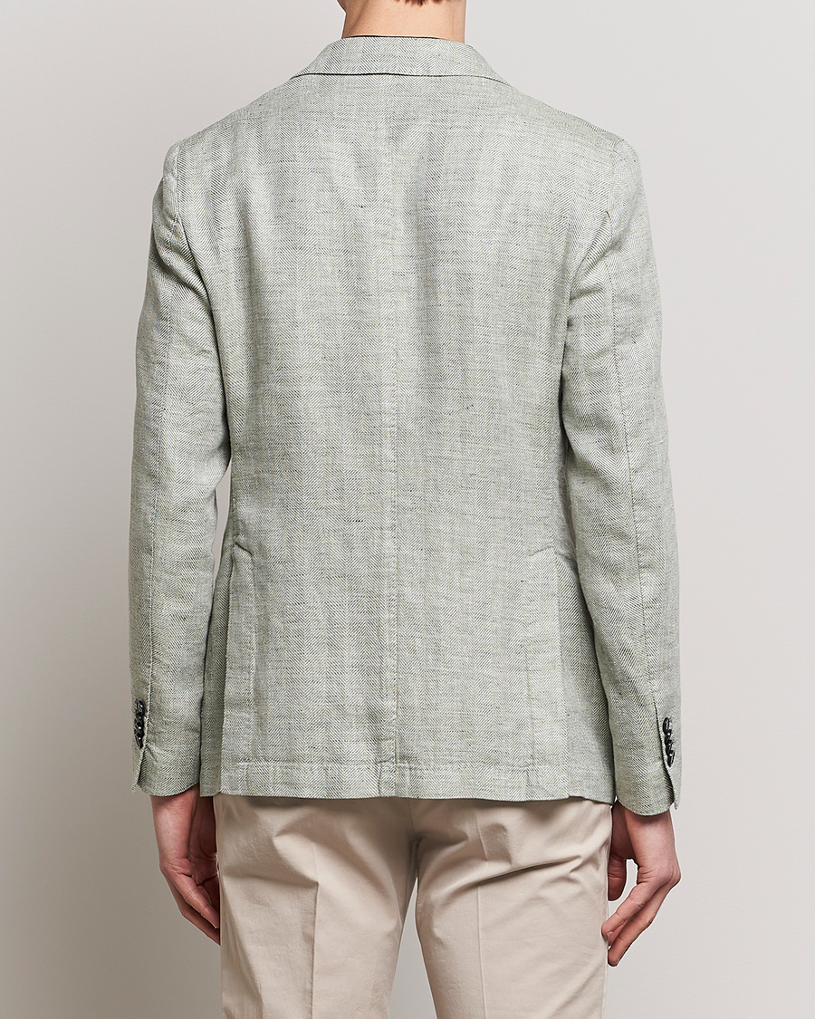 Homme | Blazers | L.B.M. 1911 | Jack Regular Fit Herringbone Linen Blazer Pistachio