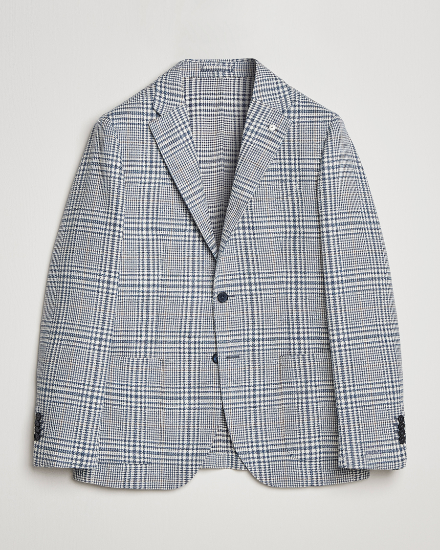 Homme | Blazers | L.B.M. 1911 | Jack Regular Fit Houndstooth Checked Blazer Blue