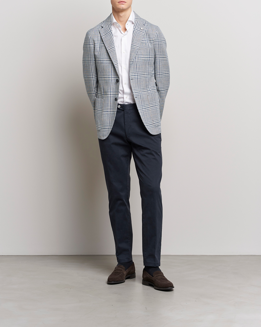 Homme | Blazers | L.B.M. 1911 | Jack Regular Fit Houndstooth Checked Blazer Blue