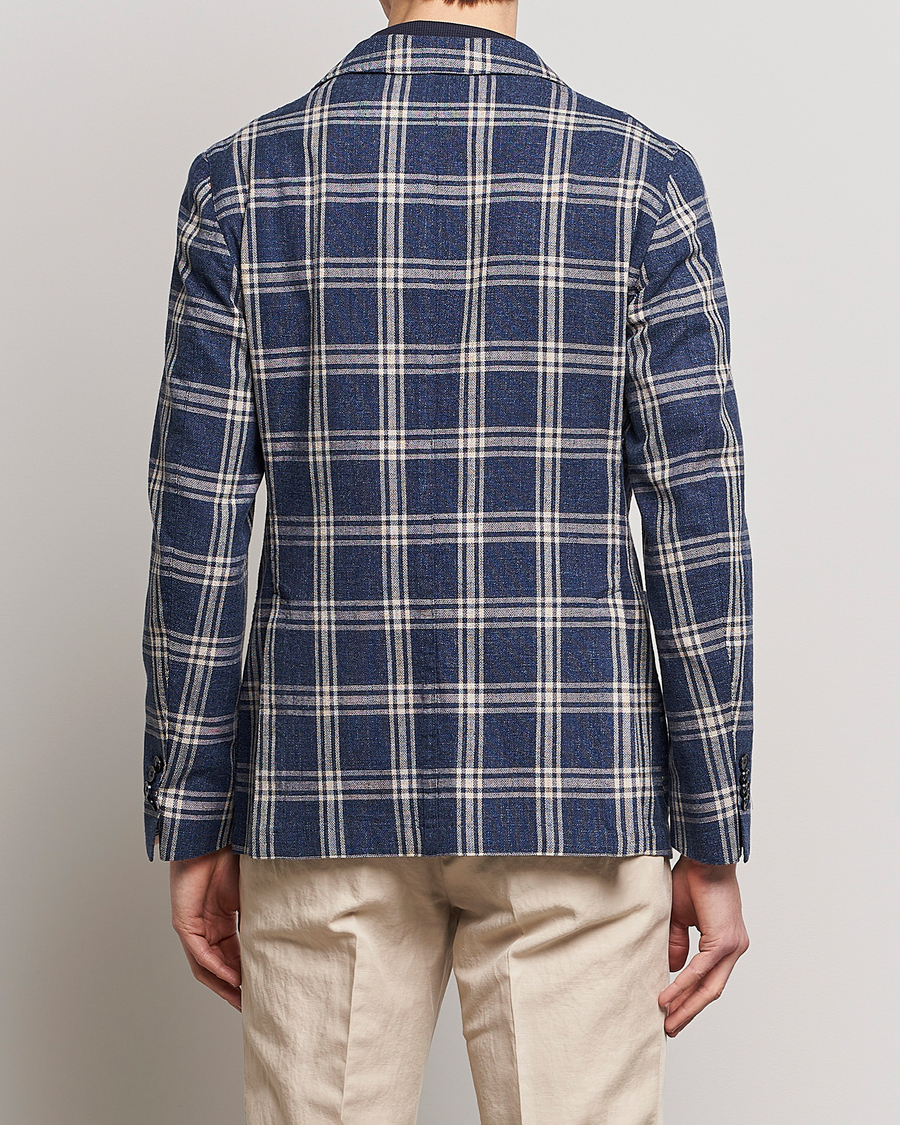 Homme | Blazers | L.B.M. 1911 | Jack Regular Fit Checked Cotton Blazer Blue