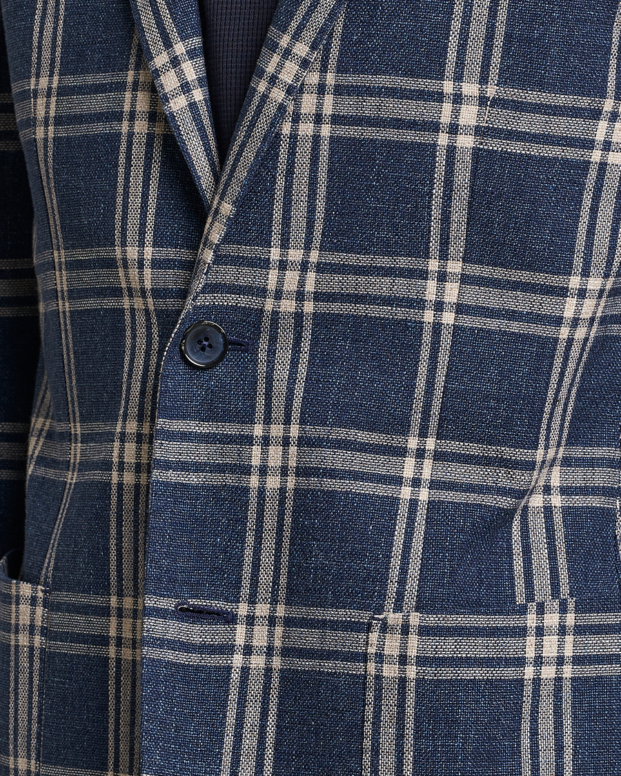 Homme | Blazers | L.B.M. 1911 | Jack Regular Fit Checked Cotton Blazer Blue
