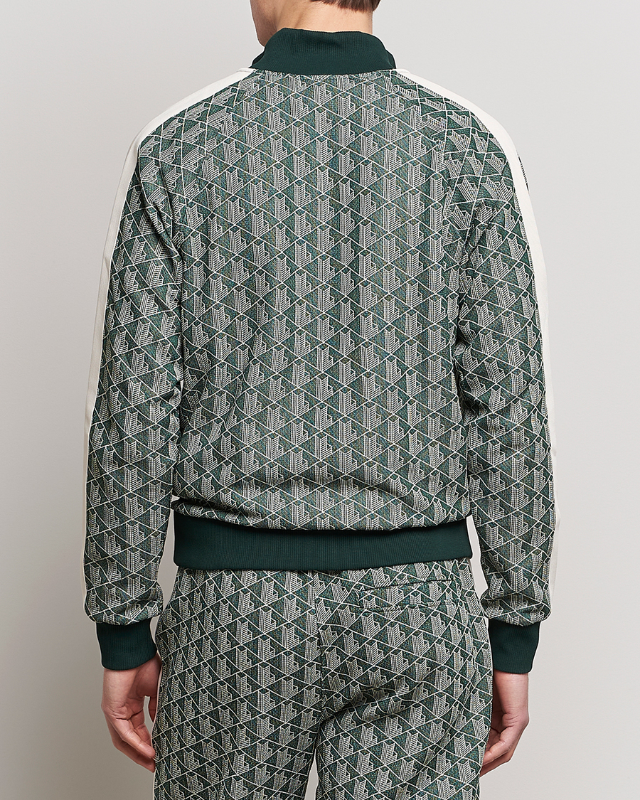 Homme | Pulls Et Tricots | Lacoste | Monogram Zip Sweatshirt Green/Wood Shaving