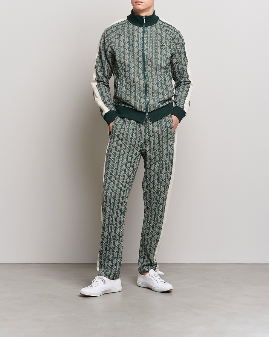 Homme | Pantalons | Lacoste | Monogram Trackpant Green/Wood Shaving