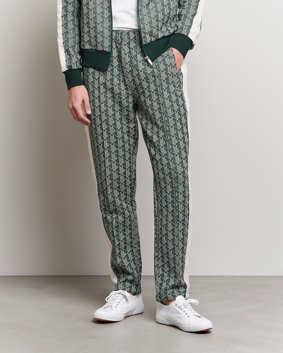 Homme | Pantalons | Lacoste | Monogram Trackpant Green/Wood Shaving