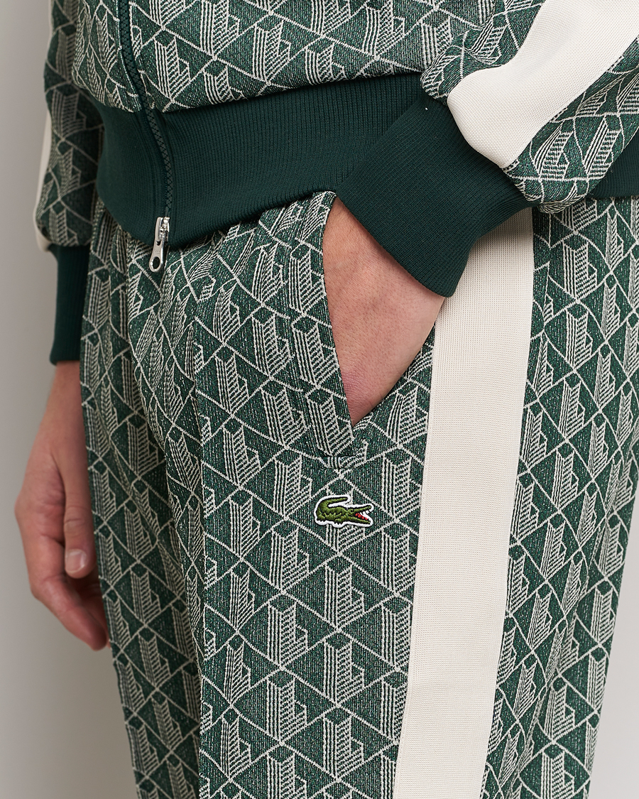 Homme | Pantalons | Lacoste | Monogram Trackpant Green/Wood Shaving