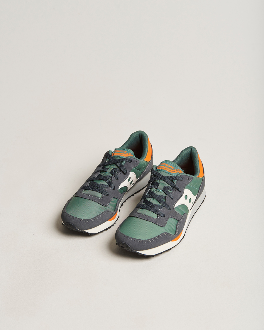 Homme | Saucony DXN Trainer Sneaker Green/White/Orange | Saucony | DXN Trainer Sneaker Green/White/Orange