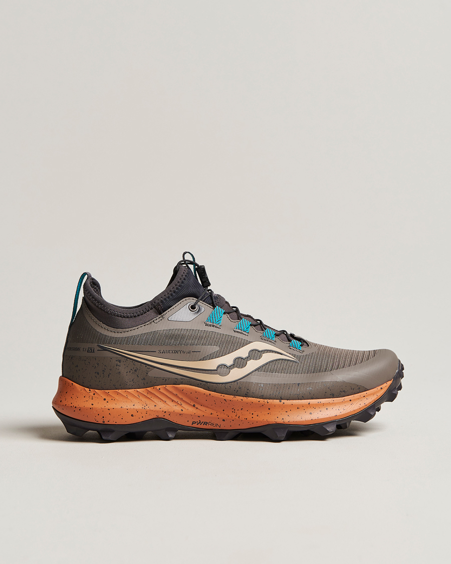 Homme | Saucony Peregrine 13 ST Trail Sneaker Umber/Basalt | Saucony | Peregrine 13 ST Trail Sneaker Umber/Basalt