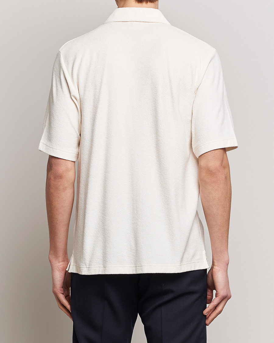 Homme | Chemises | Sunspel | Towelling Camp Collar Shirt Archive White