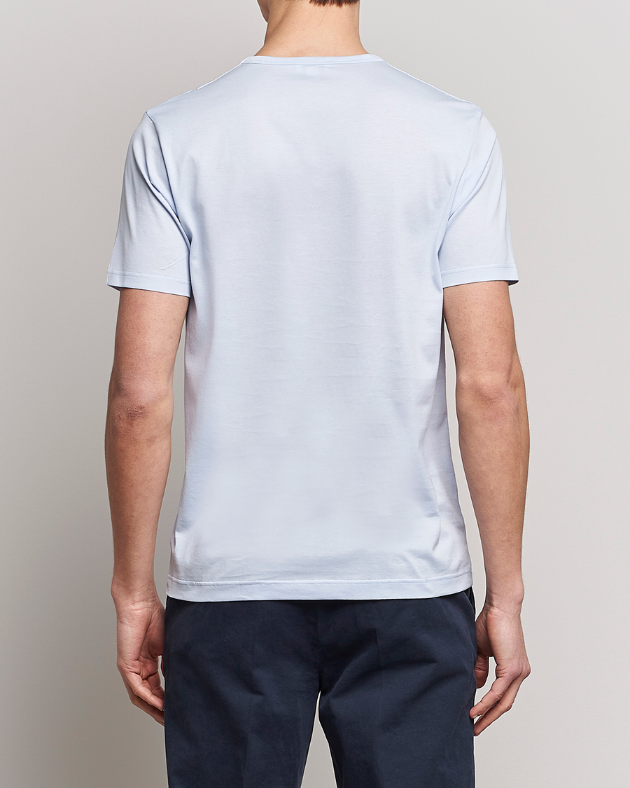Homme | T-shirts | Sunspel | Crew Neck Cotton Tee Pastel Blue