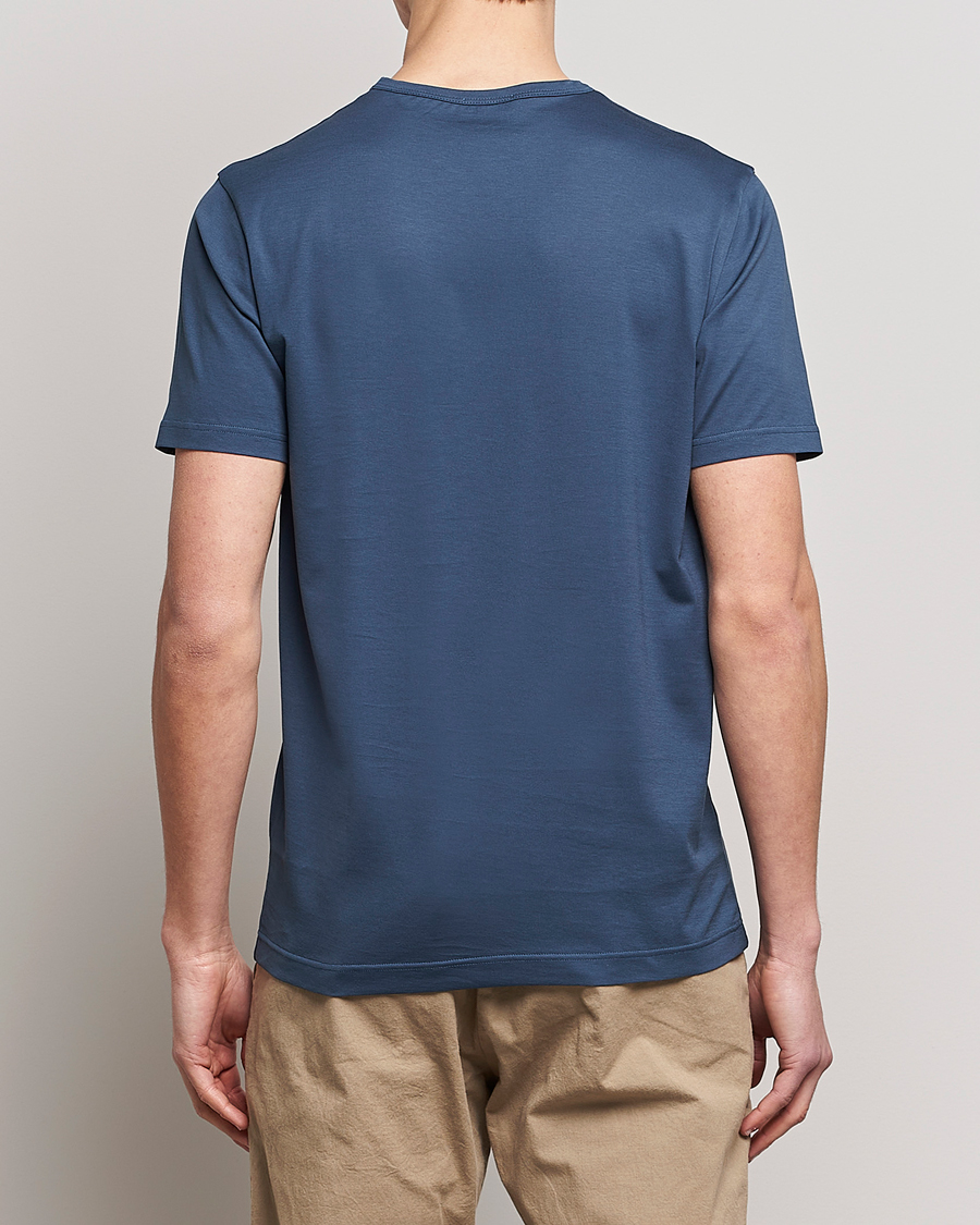 Homme | T-shirts | Sunspel | Crew Neck Cotton Tee Shale Blue