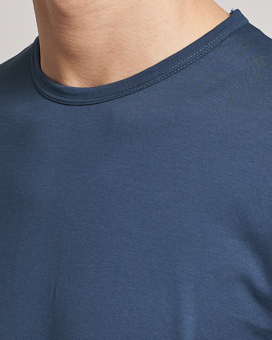Homme | T-shirts | Sunspel | Crew Neck Cotton Tee Shale Blue