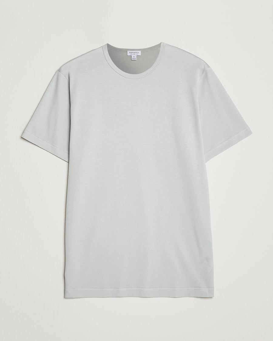Homme | T-shirts | Sunspel | Crew Neck Cotton Tee Laurel