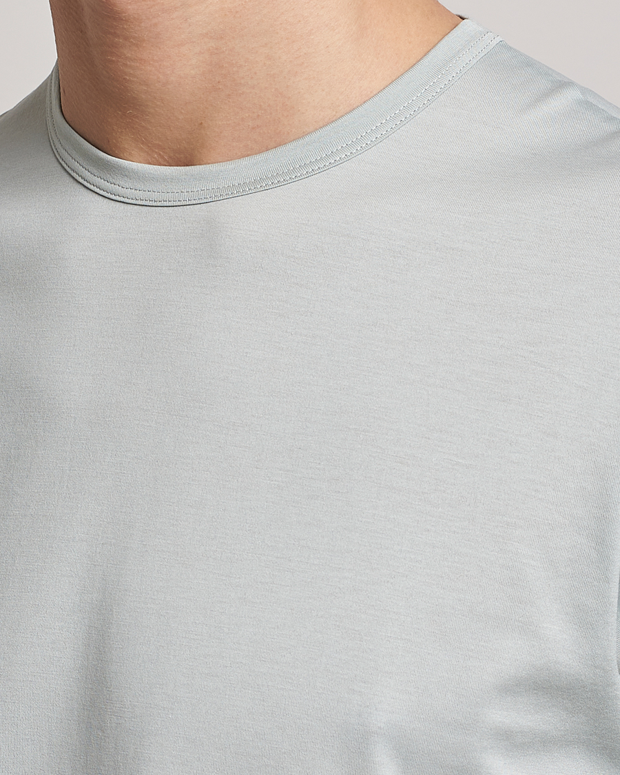 Homme | T-shirts | Sunspel | Crew Neck Cotton Tee Laurel
