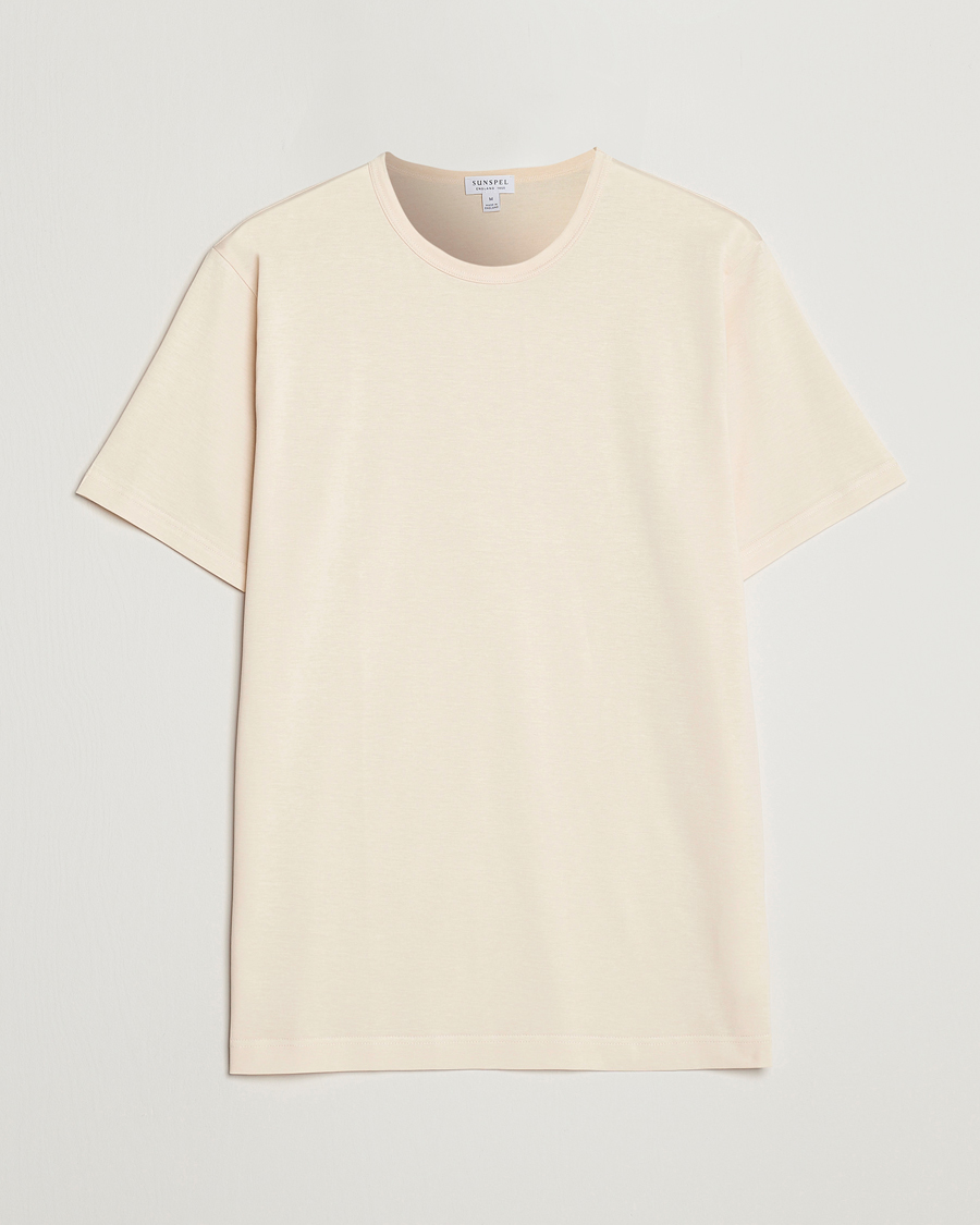 Homme | T-shirts | Sunspel | Crew Neck Cotton Tee Undyed