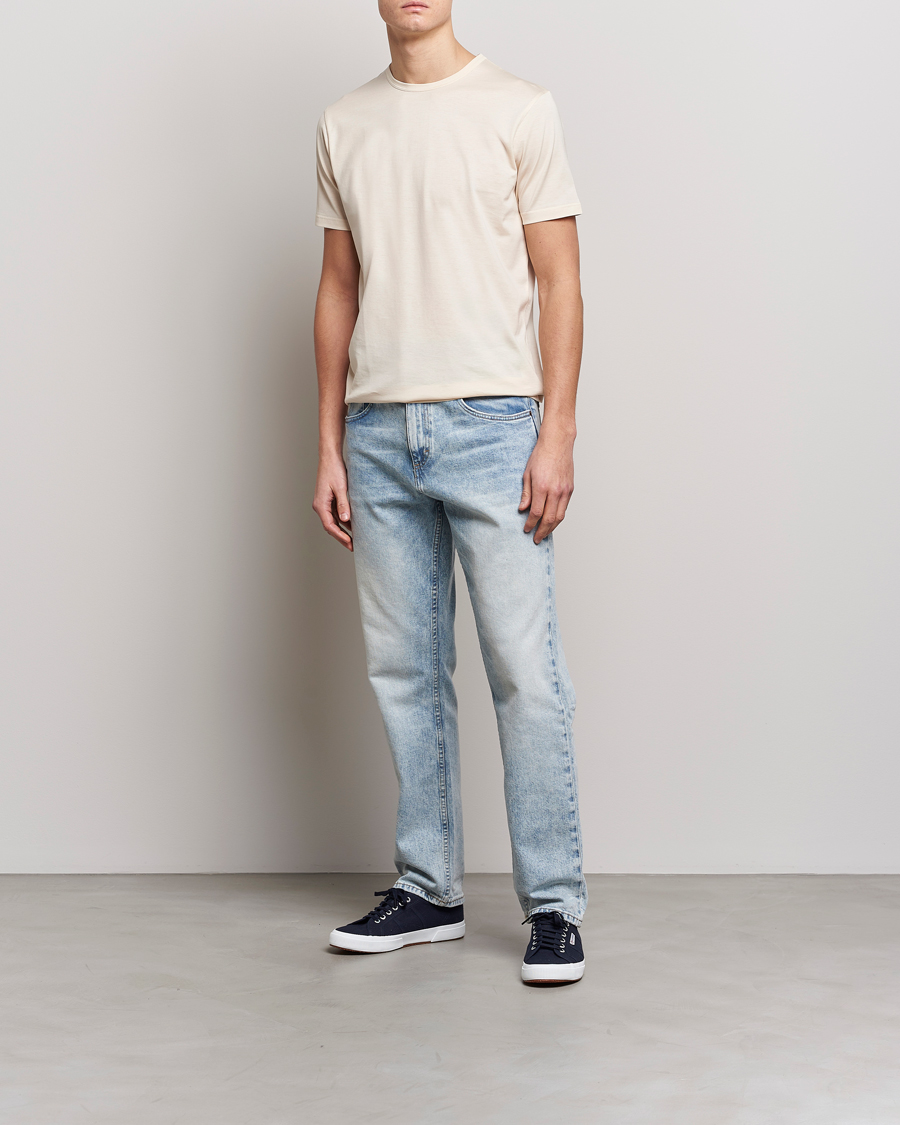 Homme | T-shirts | Sunspel | Crew Neck Cotton Tee Undyed