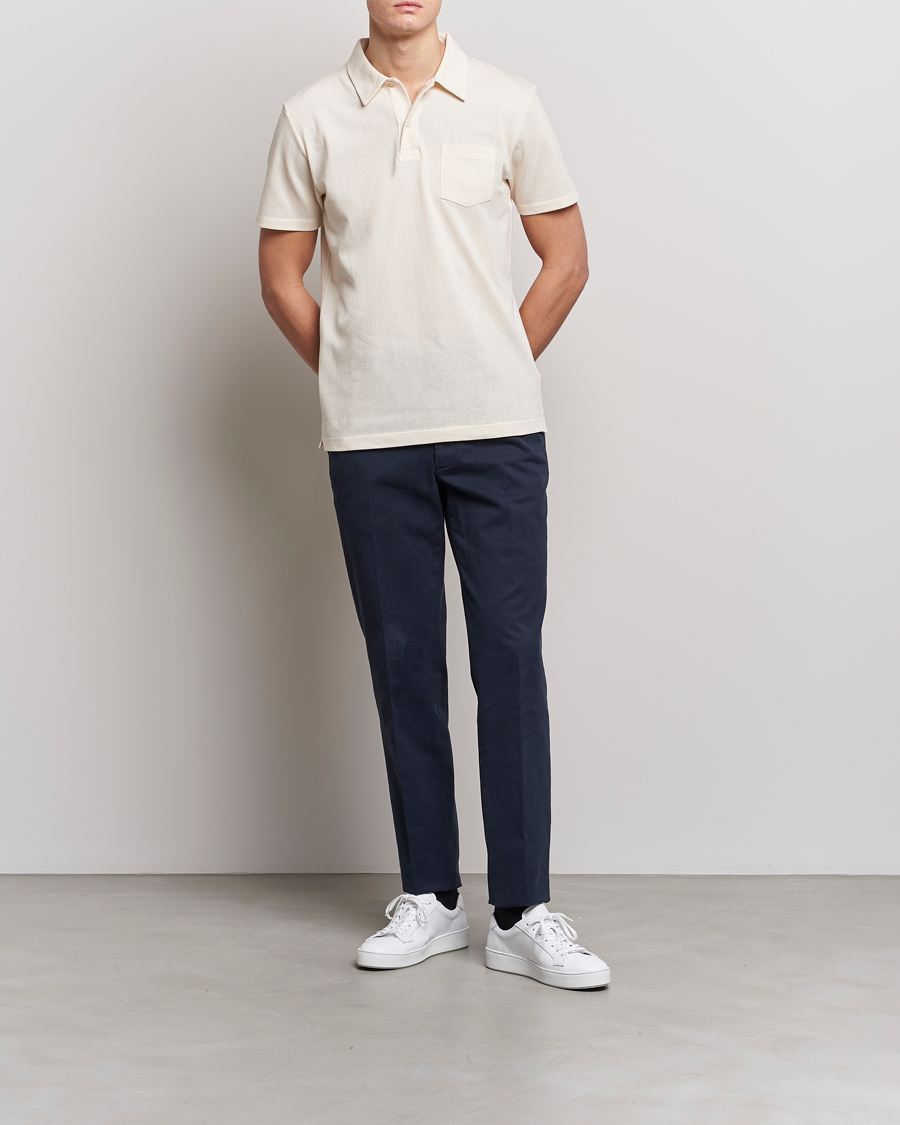Homme | Polos | Sunspel | Riviera Polo Shirt Undyed
