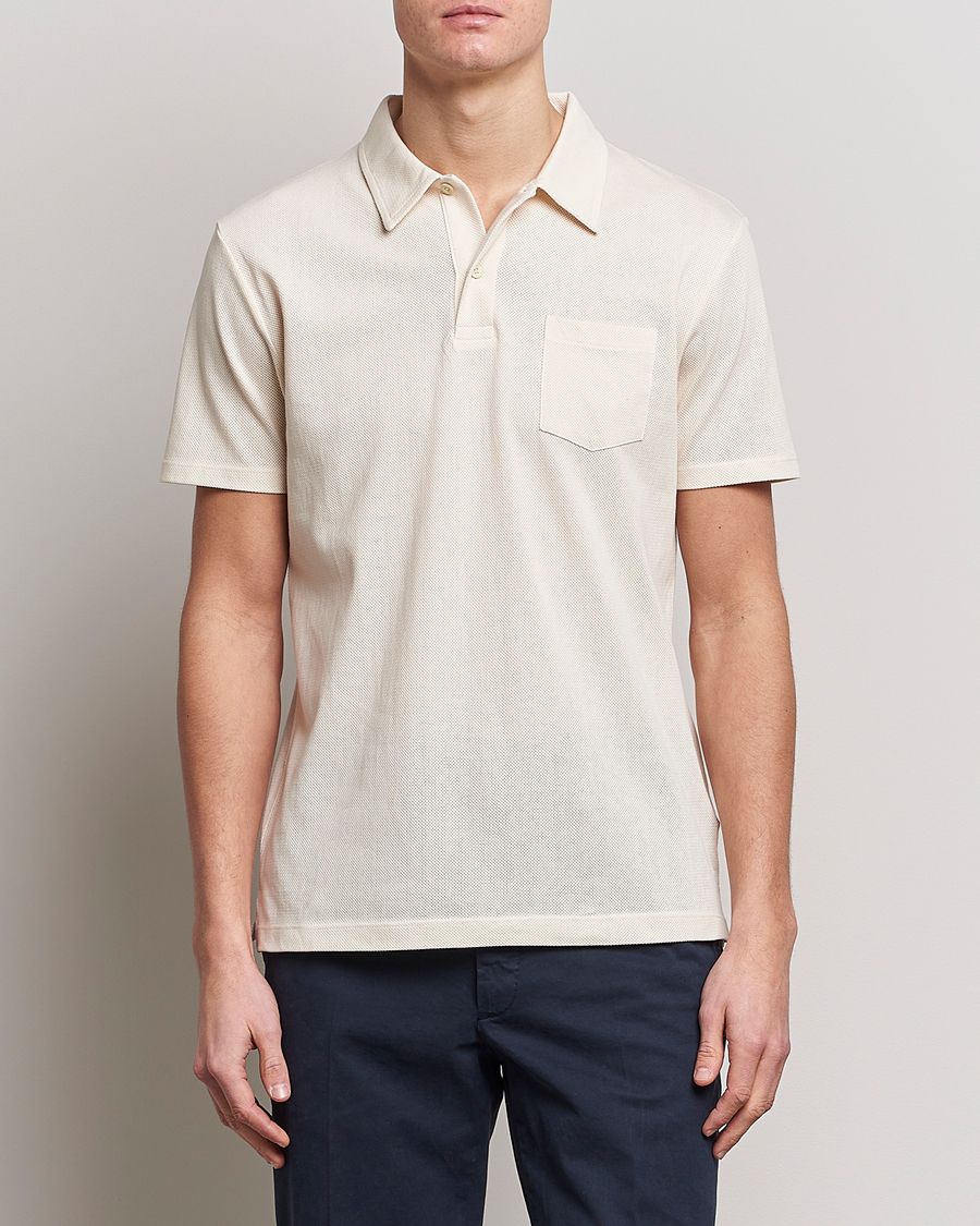 Homme | Polos | Sunspel | Riviera Polo Shirt Undyed
