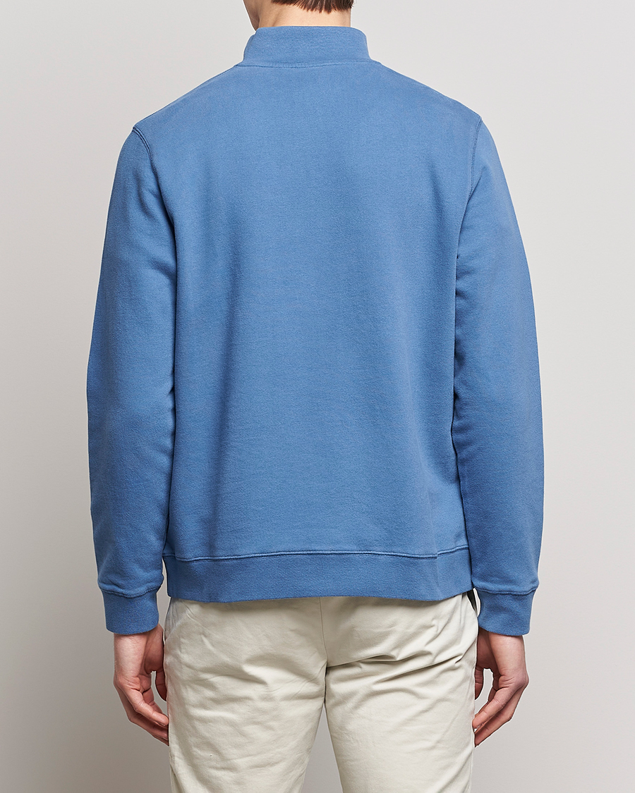 Homme | Pulls Et Tricots | Sunspel | Loopback Half Zip Sweatshirt Blue Stone