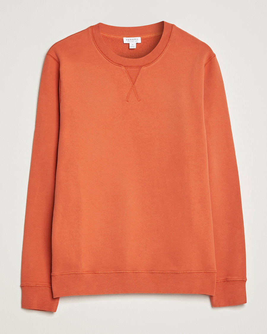 Homme | Pulls Et Tricots | Sunspel | Loopback Sweatshirt Burnt Sienna