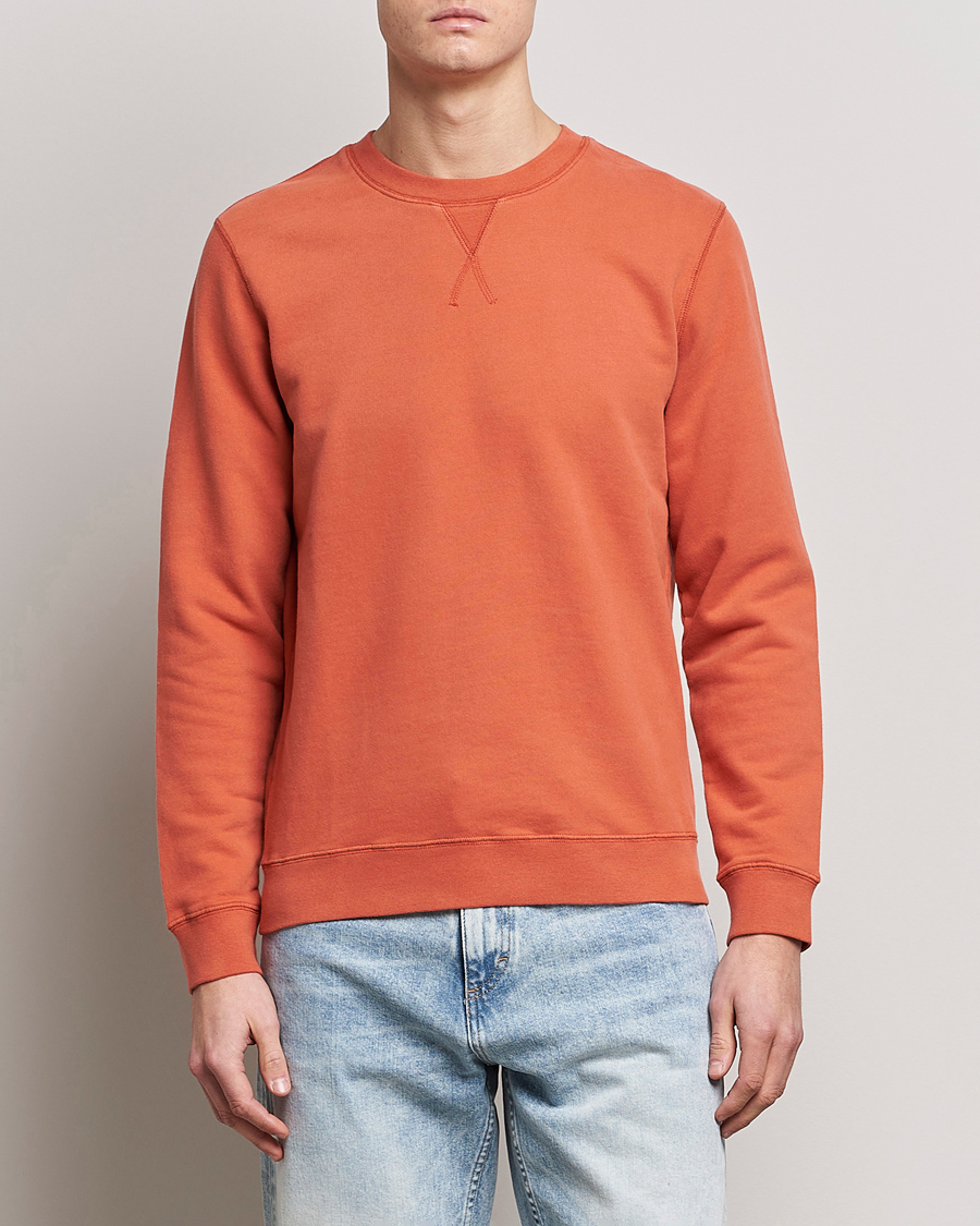Homme | Pulls Et Tricots | Sunspel | Loopback Sweatshirt Burnt Sienna