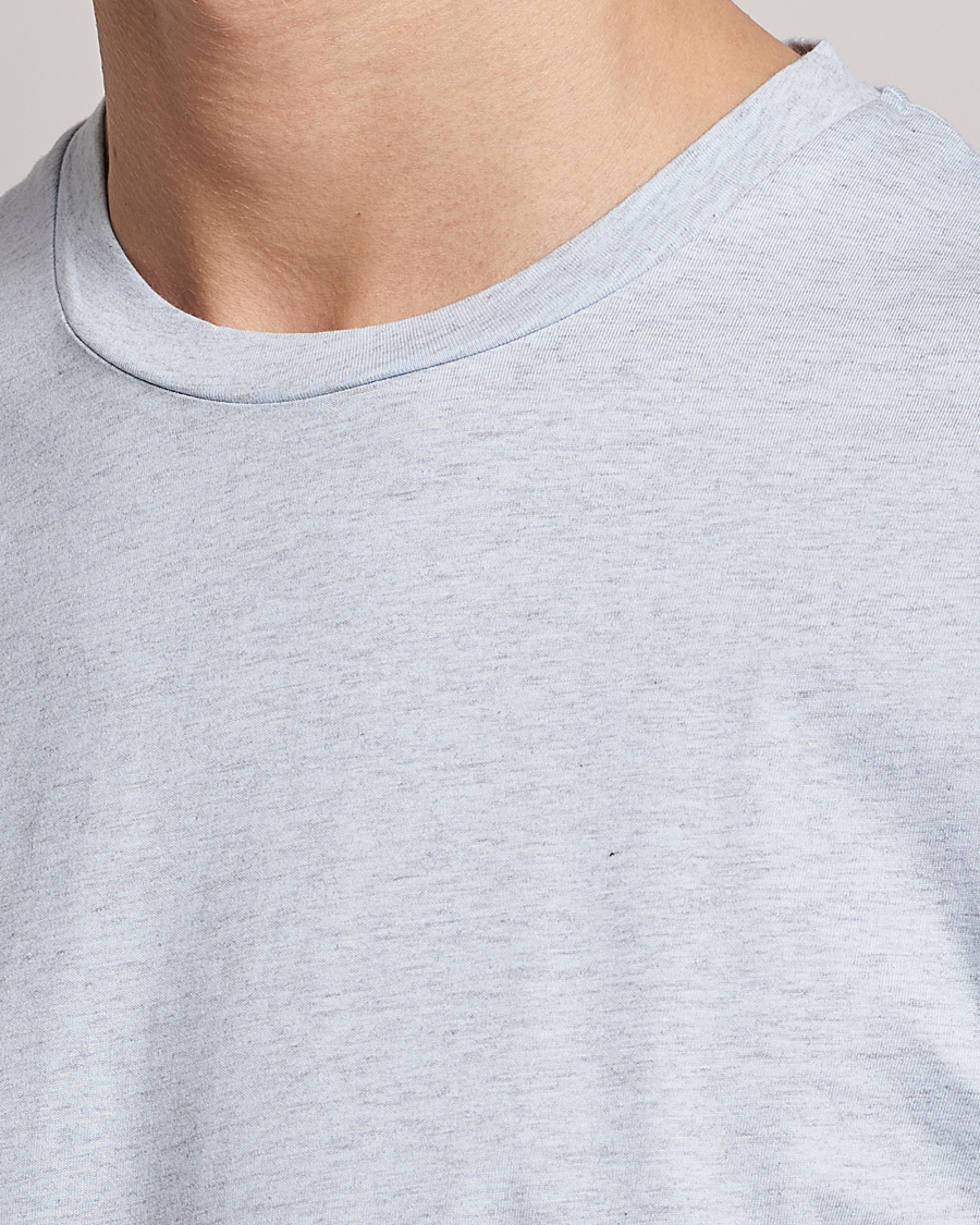 Homme | T-shirts | Sunspel | Riviera Organic Tee Pastel Blue Melange