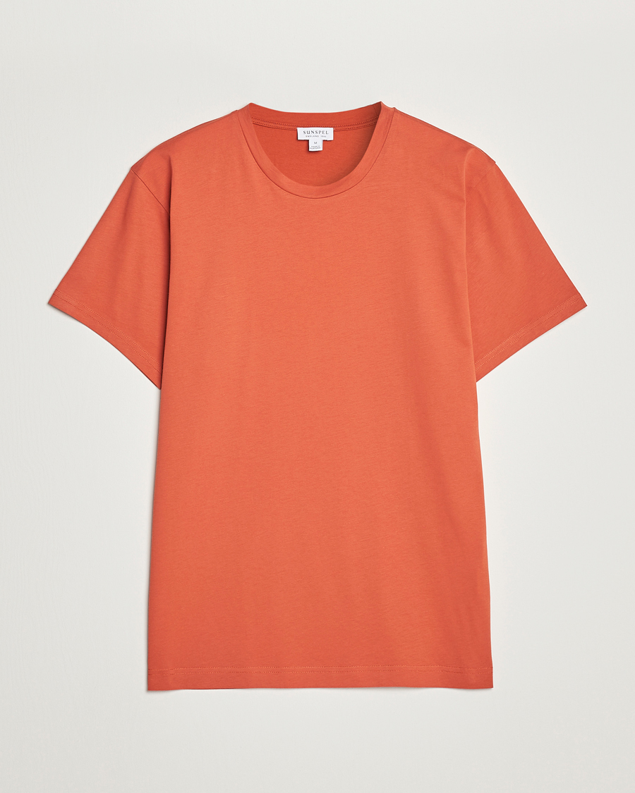 Homme | T-shirts | Sunspel | Riviera Organic Tee Burnt Sienna