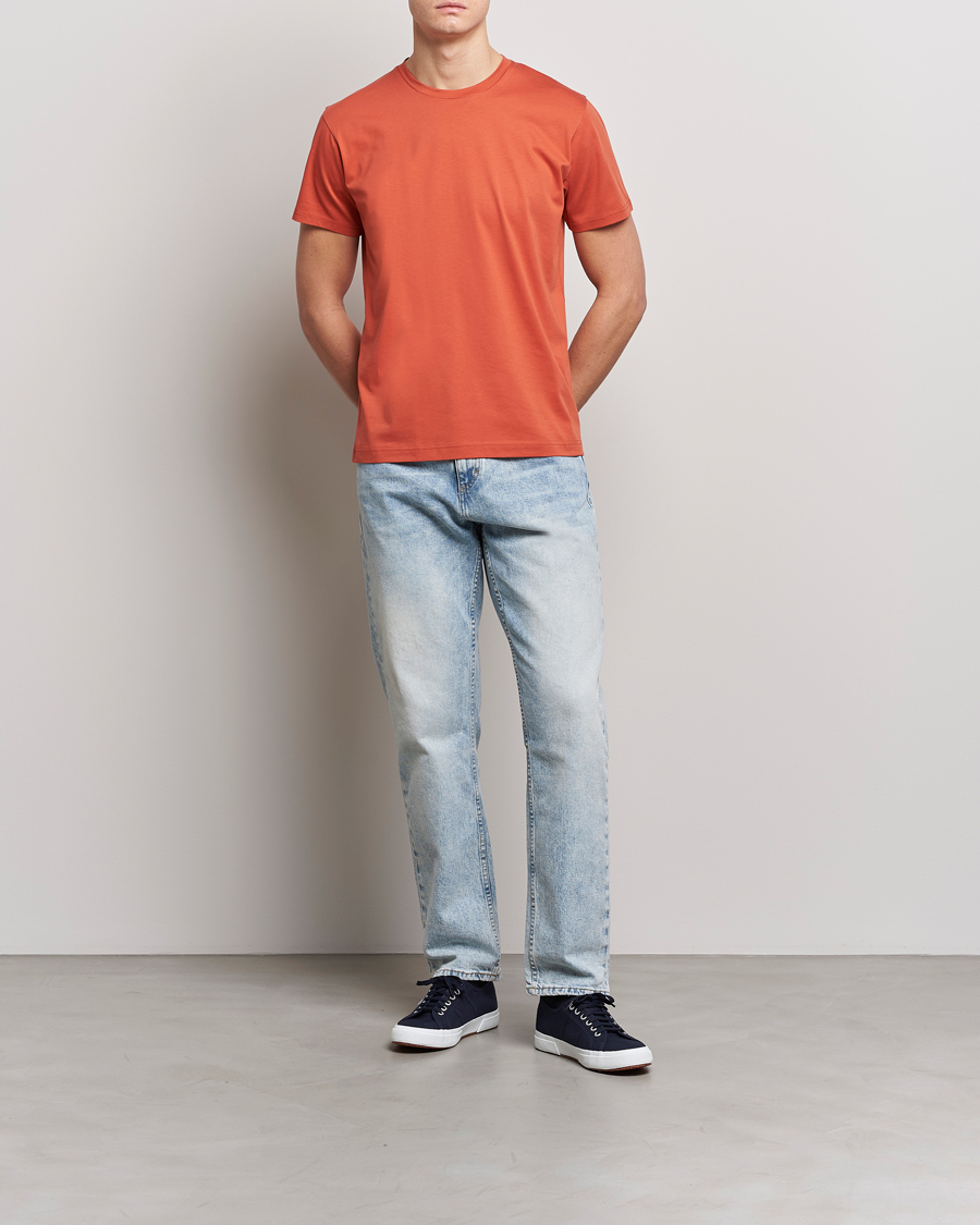 Homme | T-shirts | Sunspel | Riviera Organic Tee Burnt Sienna