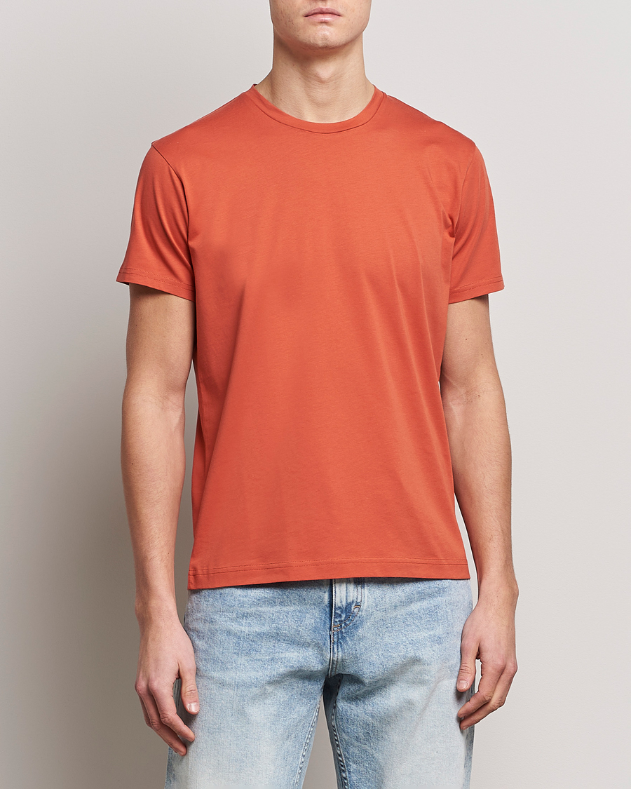 Homme | T-shirts | Sunspel | Riviera Organic Tee Burnt Sienna