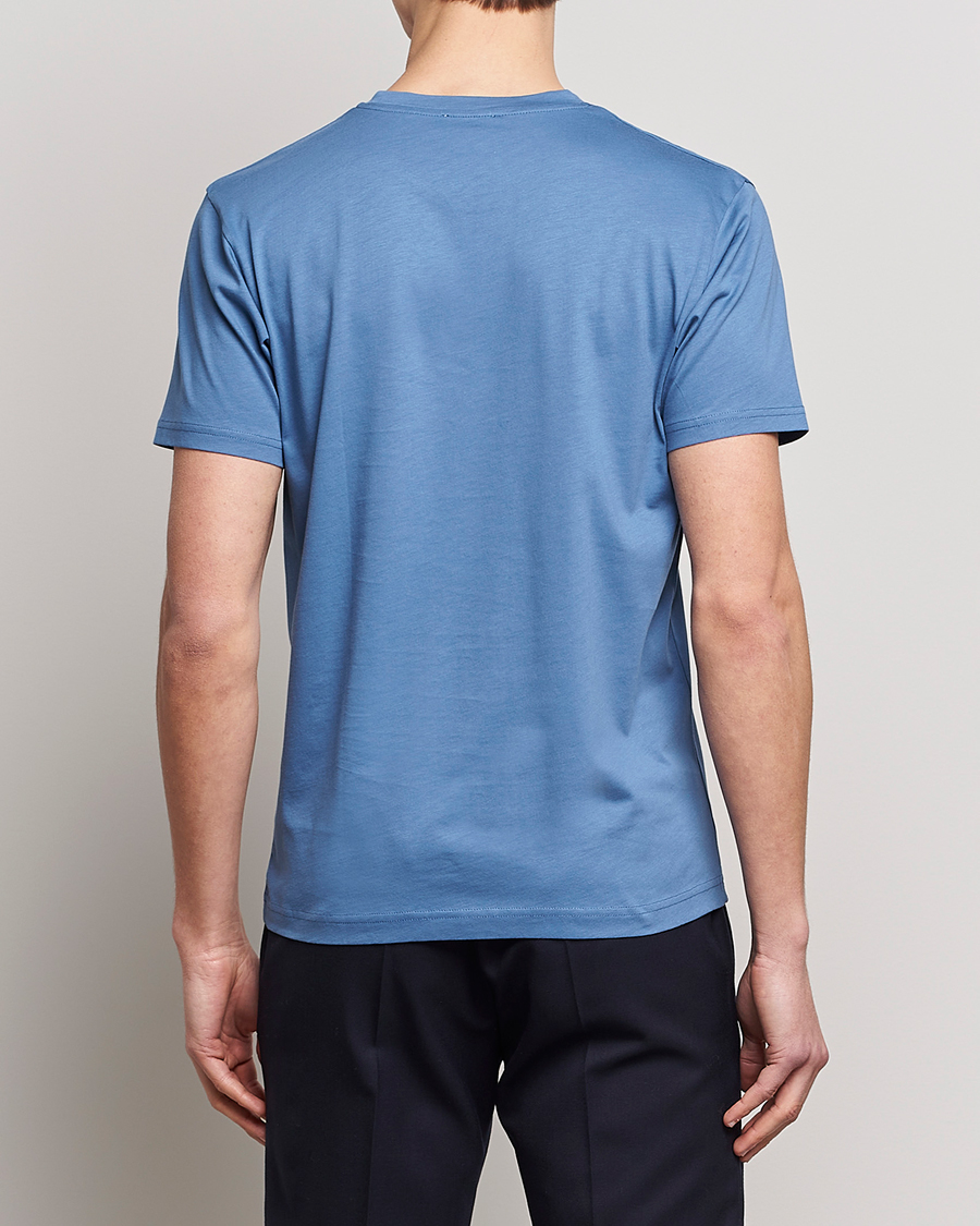 Homme | T-shirts | Sunspel | Riviera Organic Tee Blue Stone