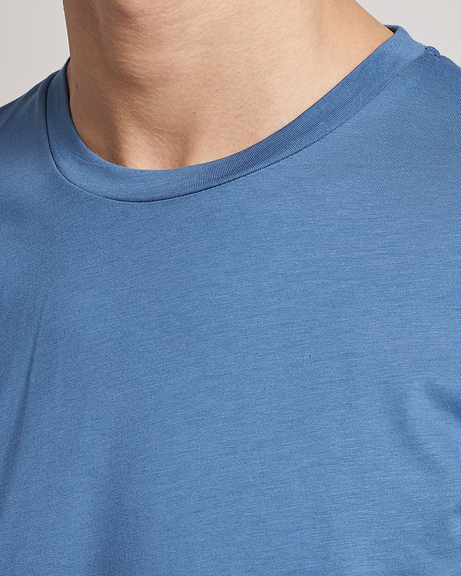 Homme | T-shirts | Sunspel | Riviera Organic Tee Blue Stone