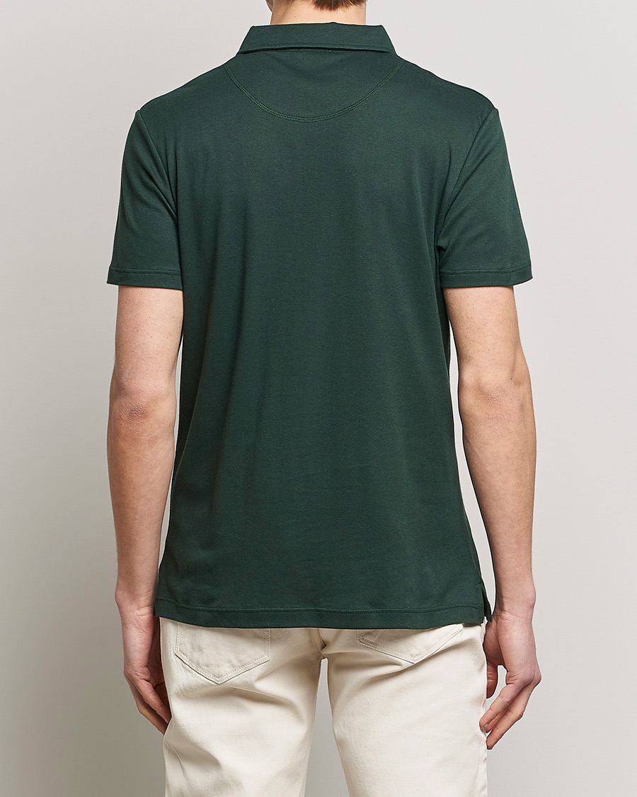 Homme | Polos | Sunspel | Sea Island Jersey Riviera Polo Seaweed