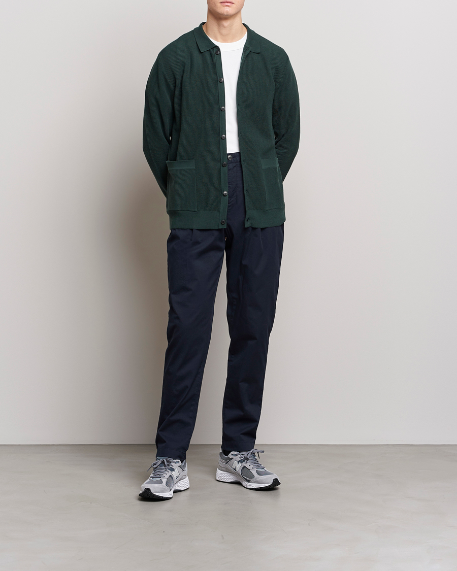 Homme | Pulls Et Tricots | Sunspel | Knitted Cotton Jacket Seaweed