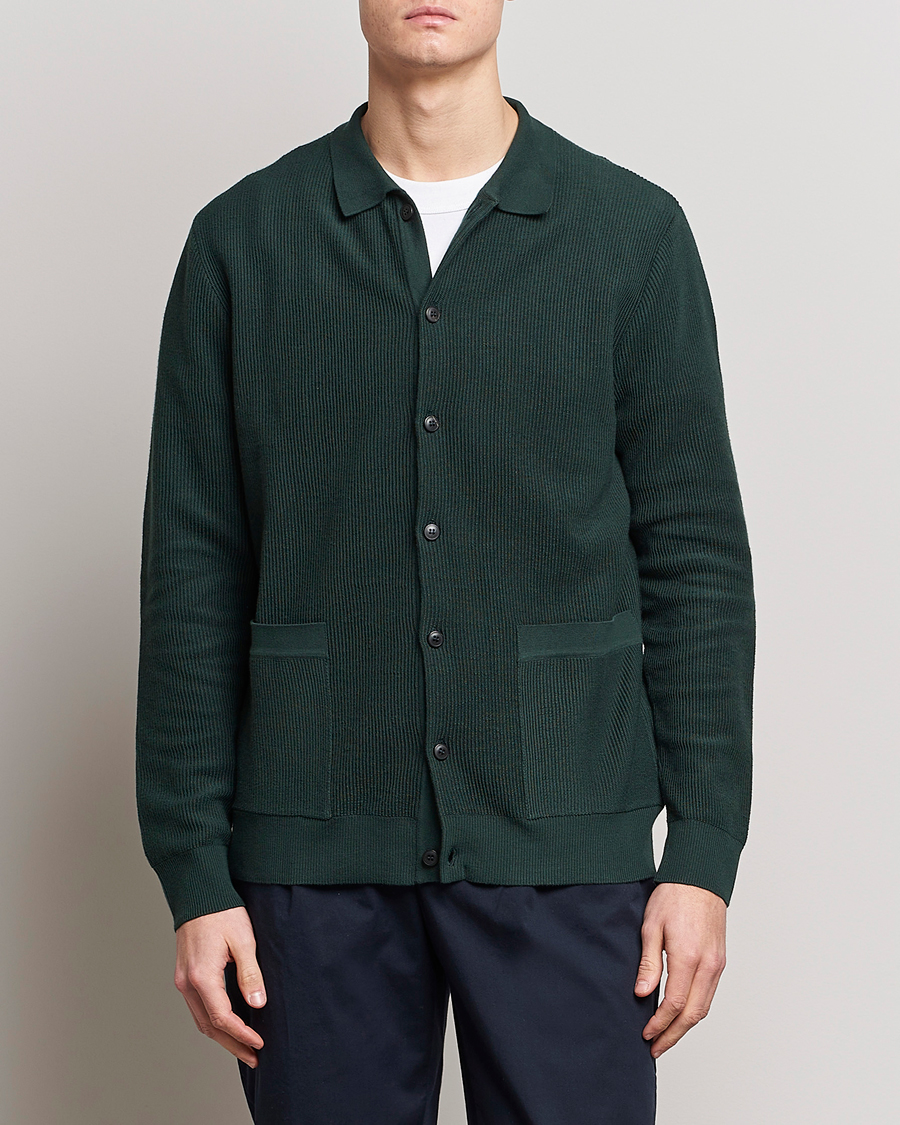 Homme | Pulls Et Tricots | Sunspel | Knitted Cotton Jacket Seaweed