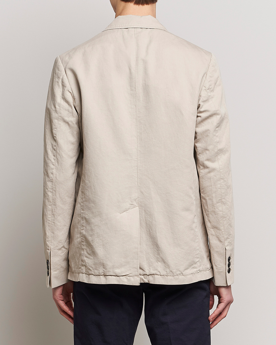 Homme | Blazers | Sunspel | Unconstructed Cotton/Linen Blazer Light Sand