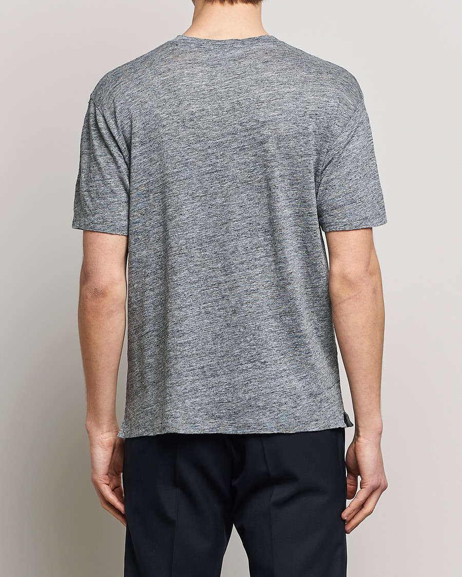 Homme | T-shirts | Sunspel | Linen T-Shirt Mid Grey Melange