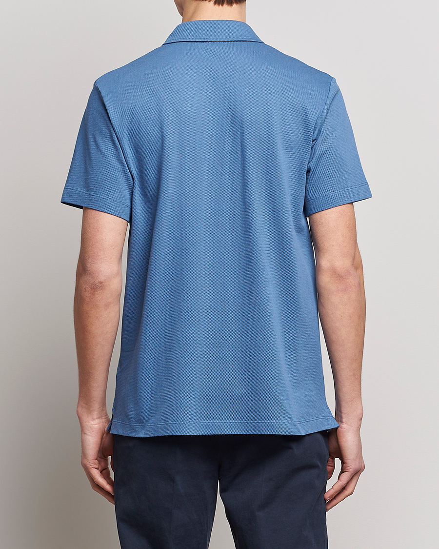 Homme | Polos | Sunspel | Riviera Resort Shirt Blue Stone