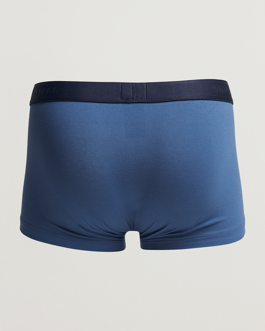 Homme | Sous-Vêtements Et Chaussettes | Sunspel | Cotton Stretch Trunk Atlantic Blue