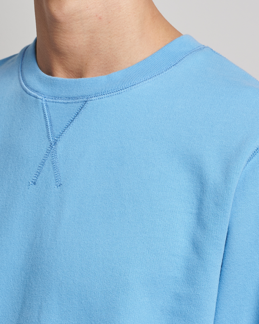 Homme | Pulls Et Tricots | Sunspel | Loopback Sweatshirt Ocean Blue