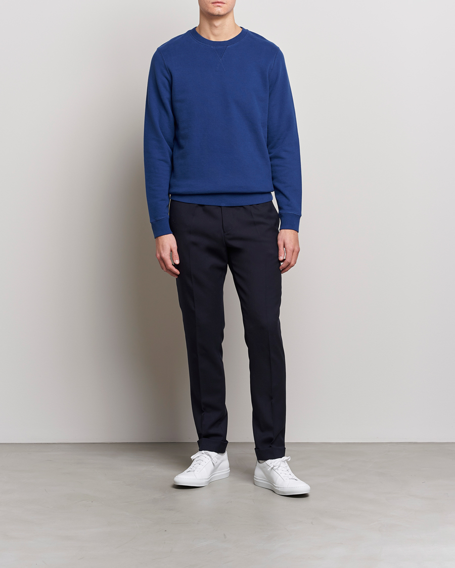 Homme | Pulls Et Tricots | Sunspel | Loopback Sweatshirt Space Blue