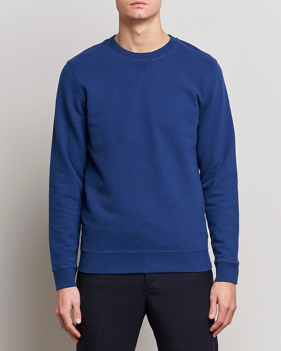 Homme | Pulls Et Tricots | Sunspel | Loopback Sweatshirt Space Blue