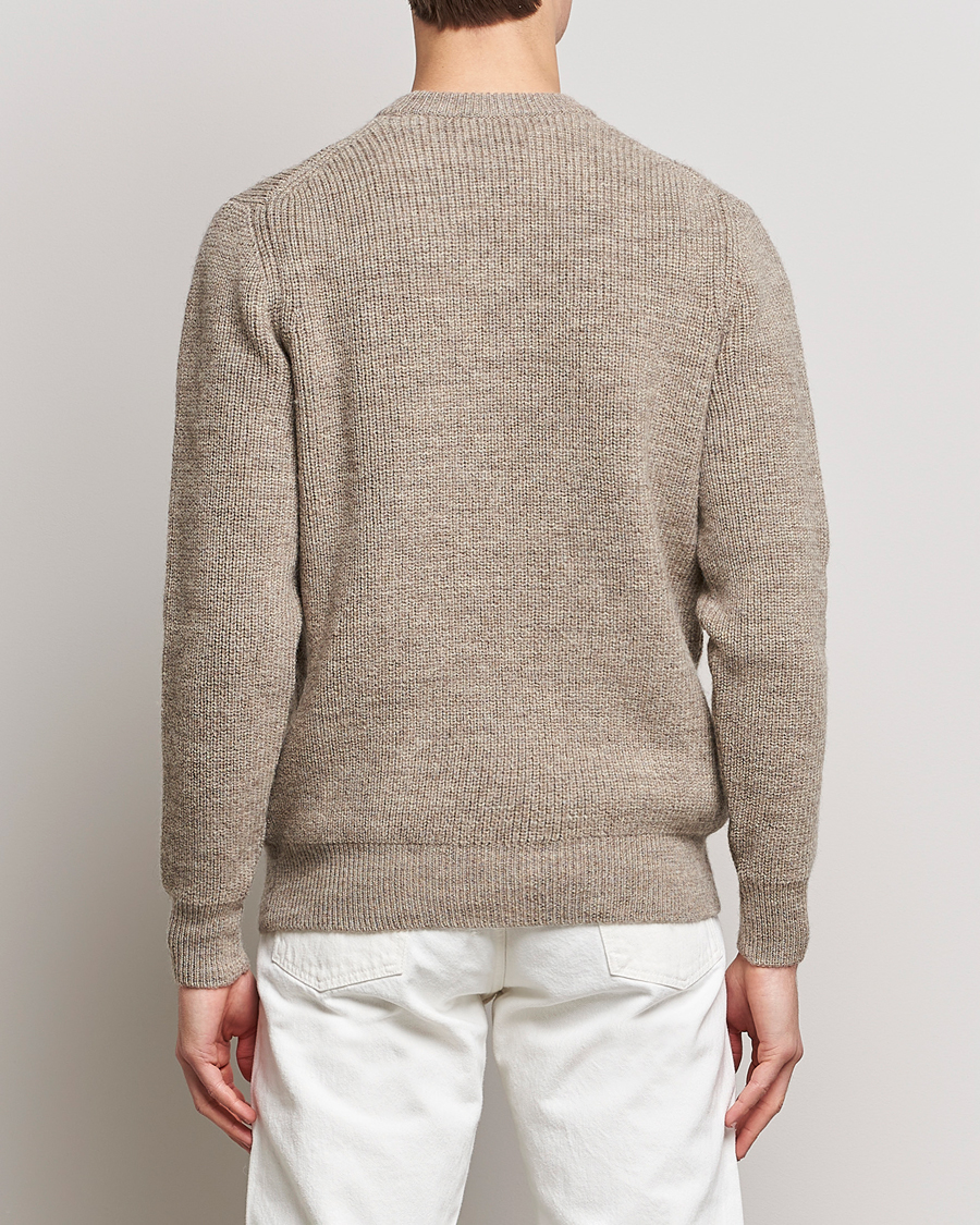 Homme | Pulls Et Tricots | Sunspel | Luxury British Wool Jumper Natural Oatmeal